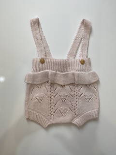 Romper Tricot Alça Rosa