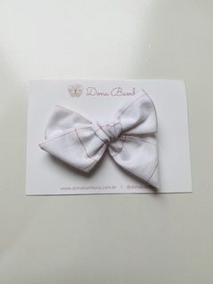 Laço Sofy Branco Fio Bronze