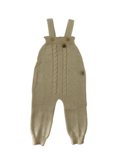 Jardineira Romper Calça Bege