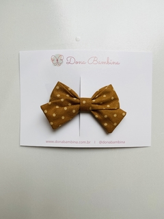 Laço Bia Caramelo Poá