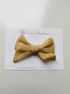 Laço Sofy Gliter Dourado