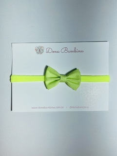 Laço Gravatinha Verde Neon - comprar online