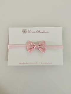 Laço Gravatinha Rosa Poá - comprar online