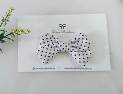 Laço Bia Branco Poázinho Preto