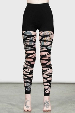 Pantys densas rasgadas - Tipo Killstar - Psycho Killer
