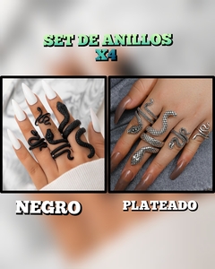 Set de Anilos Serpent x4