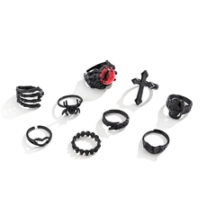 Imagen de Set Anillos negros x9