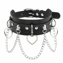 Choker heart and chains