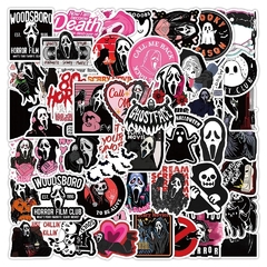 3 Stickers terror rosa