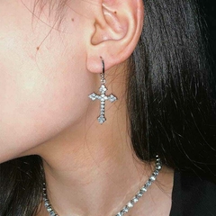 Imagen de Aros Cruz full strass