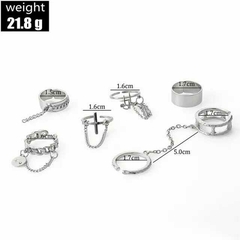 Set de Anillos con cadenas x7 en internet