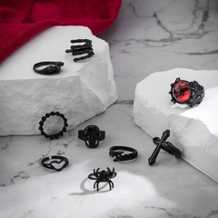 Set Anillos negros x9 - comprar online