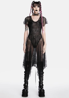 Vestido Deadly Departed Spiderweb - Dollskill