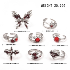 Set de anillos Liquid Hell x8 - Psycho Killer
