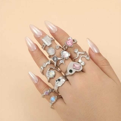 Set Anillos Fairy Stones x11