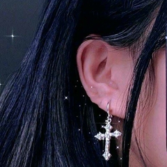 Aros Cruz full strass - tienda online