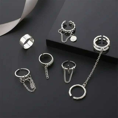Set de Anillos con cadenas x7 - comprar online