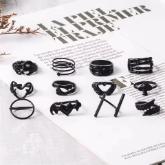 Set anillos Negros x12 - Psycho Killer