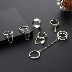 Set de Anillos con cadenas x7 - Psycho Killer