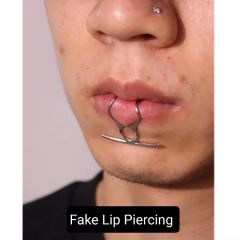 Fake Piercing labio linea Arf05 en internet