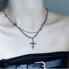 Collar Cruz negra - Co22 - tienda online