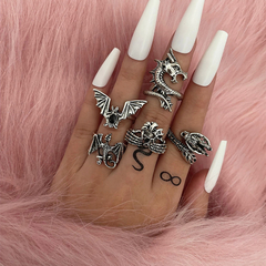 Set Anillos Dragon - x5 anillos - comprar online