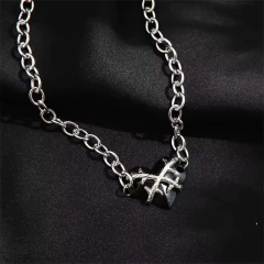 Collar Corazon Y2K negro