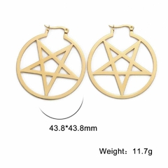 Aros Pentagrama Negro Full Acero en internet