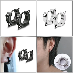 aros Argolla Spiked Acero