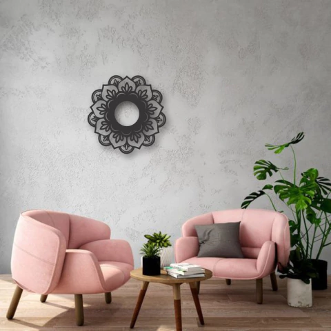 Cuadro Artesanal Mandala Calado En Mdf - 30x30cm - comprar online