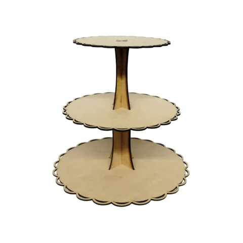 Porta Cupcakes De Tres Pisos Candy Bar Fibrofacil Golosinas - comprar online