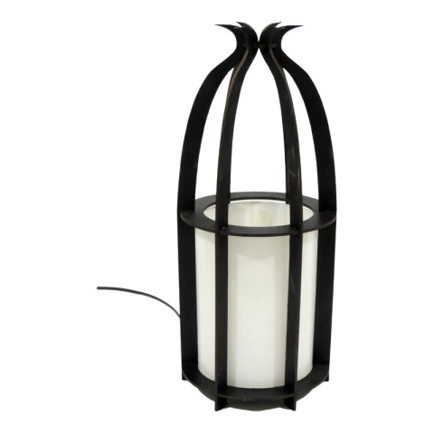 Velador Lampara de Mesa Escritorio Mimbre Moderno