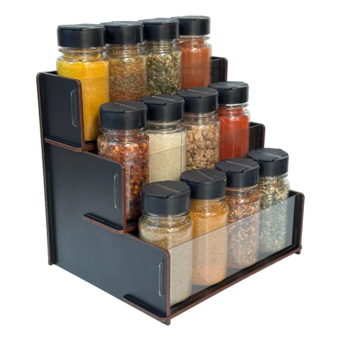 Especiero Condimentero C/ Tapa Doble Apertura X12 - Cristal