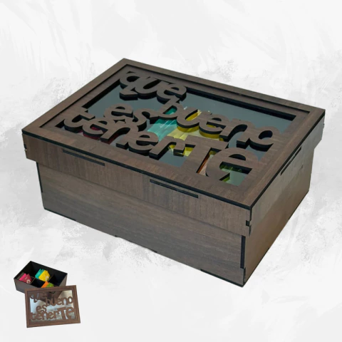 Caja De Té C/ 6 Divisiones. Diseños Originales Y Divertidos! - comprar online