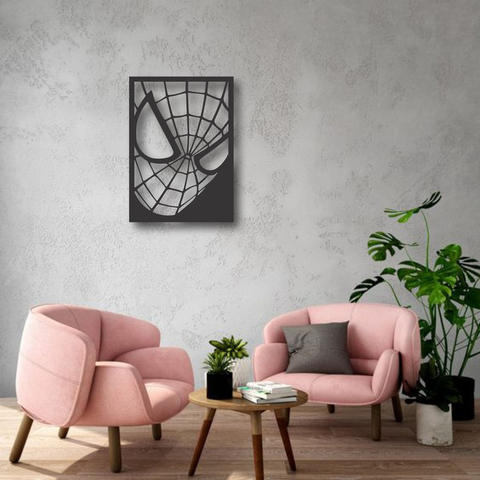 Cuadro Artesanal Hombre Araña Spider Calado En Mdf - 42x60cm - comprar online