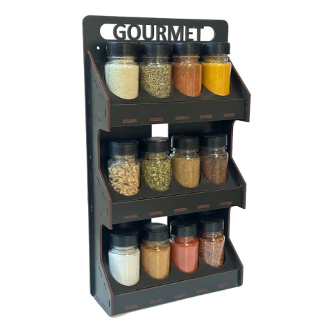 Especiero Condimentero De Pared C/ Tapa Doble Apertura X12 - comprar online