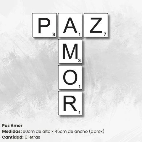 Cuadros Estilo Scrabble Fibroplus En Blanco Y Negro