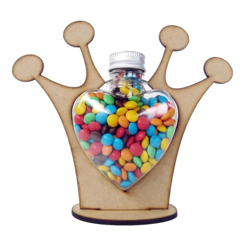 Soporte Corona + Envase Corazon 125cc Souvenir Candy Golosinas - comprar online