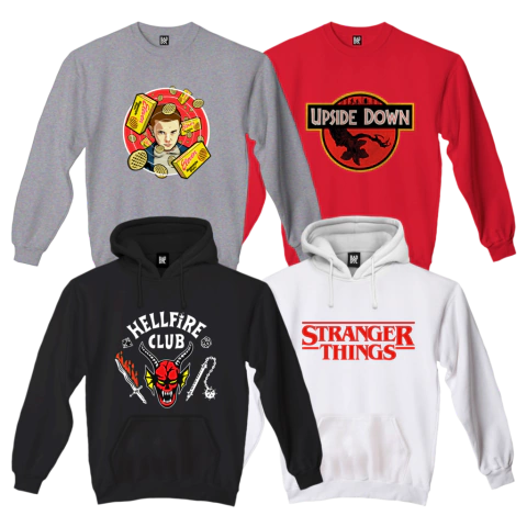 BUZOS STRANGER THINGS - 7 DISEÑOS