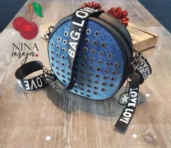 Bolsa Jeans Love Redonda - loja online