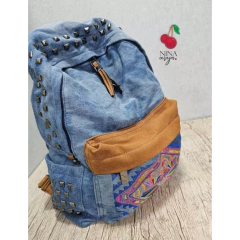 Mochila Jeans Mosaico
