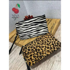 Carteira Nina Couro Legítimo Animal Print