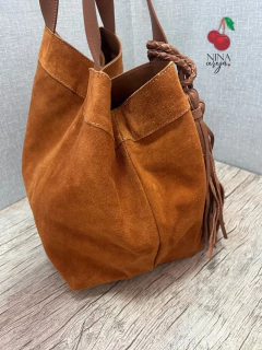 Bolsa Mandala Top Style Caramelo em Couro