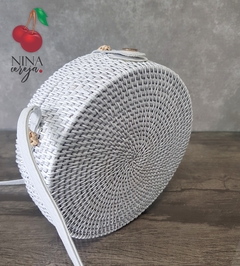 Bolsa Palha Redonda Branca