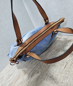 Bolsa Jeans Grande Dourada - comprar online