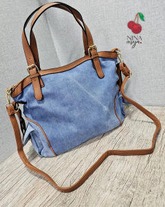 Bolsa Jeans Grande Dourada - comprar online