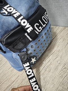 Mochila Jeans Love na internet