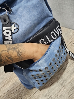 Mochila Jeans Love - NinaCereja