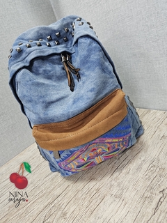 Mochila Jeans Mosaico