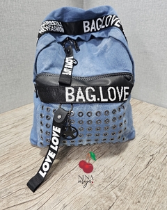 Mochila Jeans Love - NinaCereja